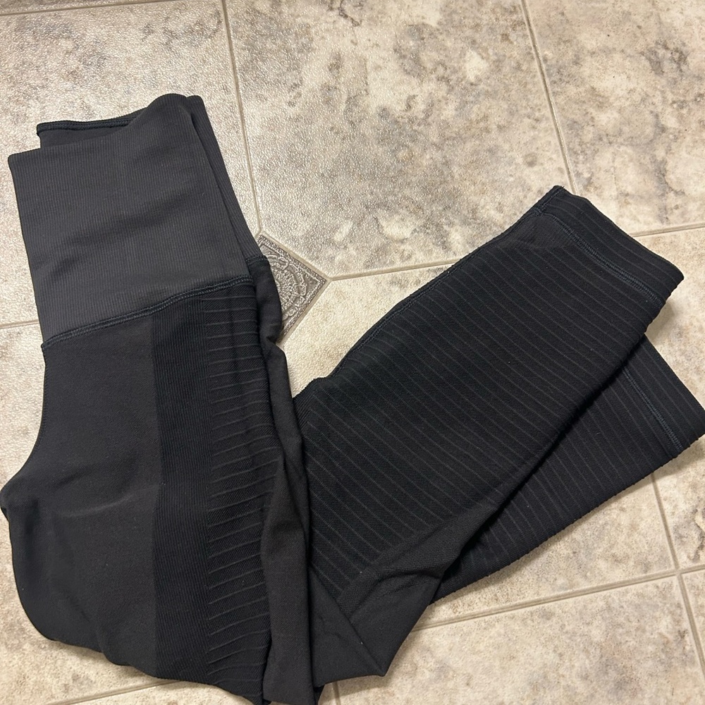 Nike Black Dri-FIT Performance Ribbed High-waisted 7/8 Leggings